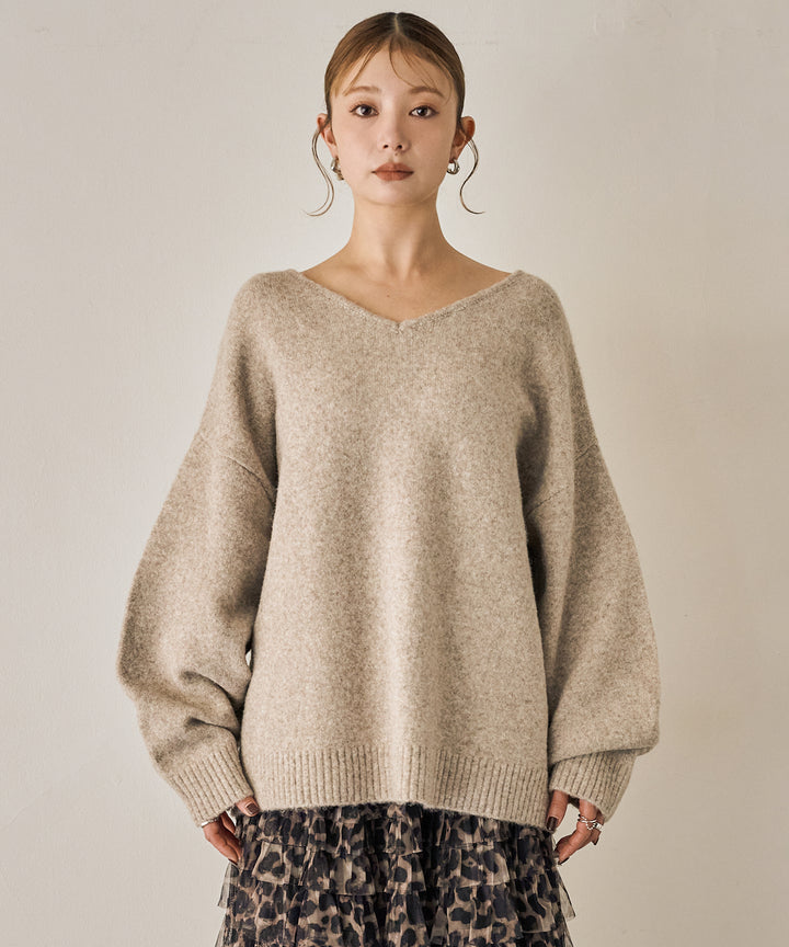 (eliuu)Heather Choker Knit P/O