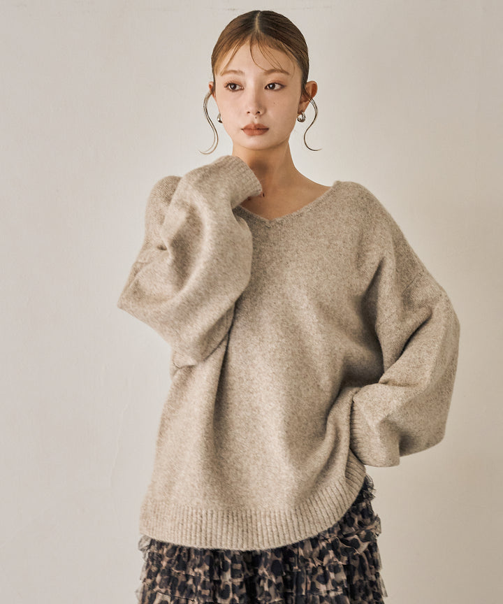 (eliuu)Heather Choker Knit P/O