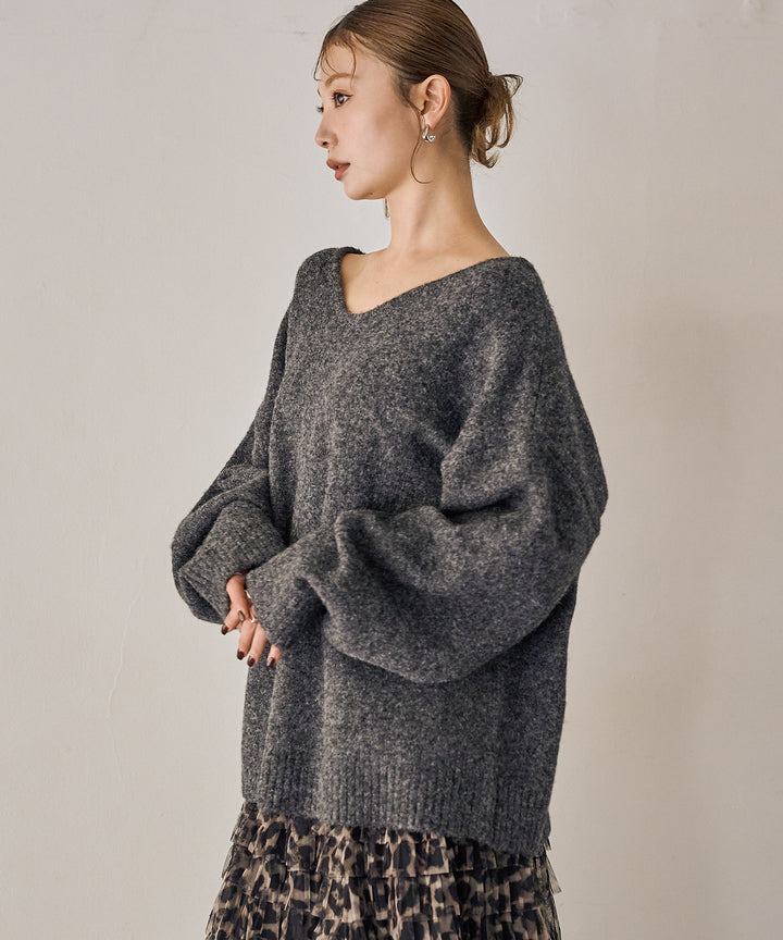 (eliuu)Heather Choker Knit P/O