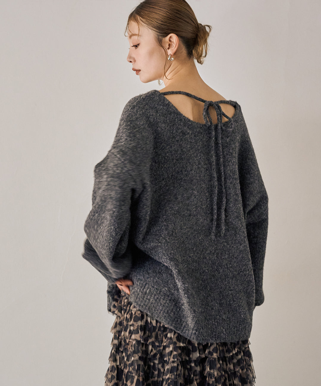 (eliuu)Heather Choker Knit P/O