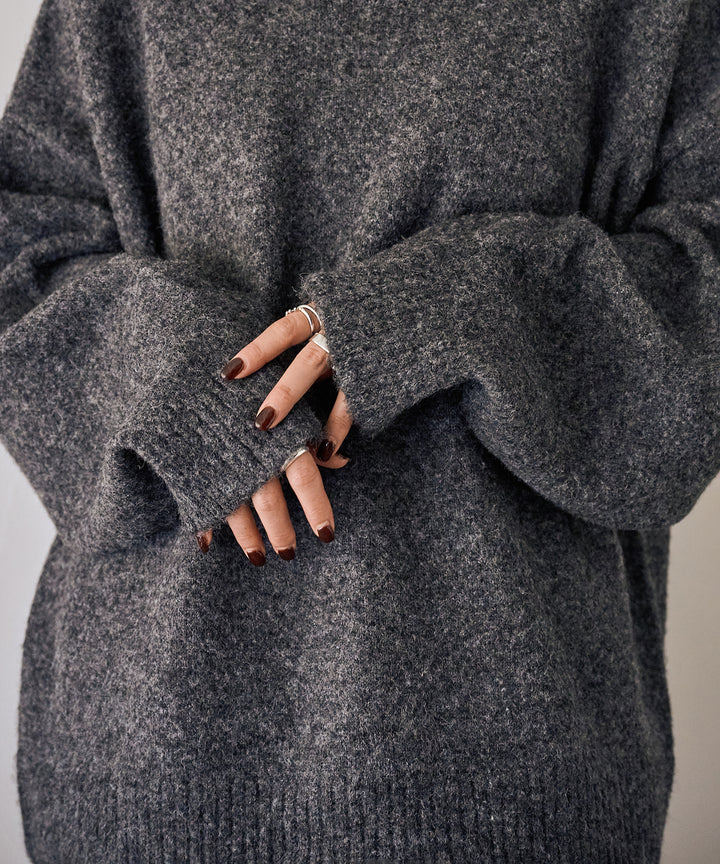 (eliuu)Heather Choker Knit P/O