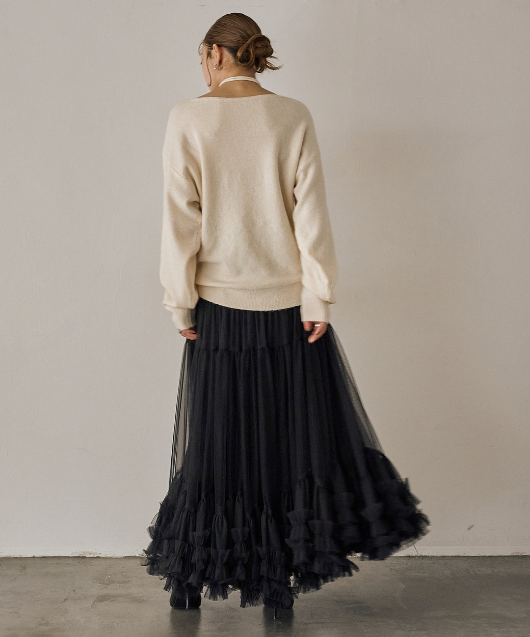 (eliuu)Lily Flower Tulle Skirt