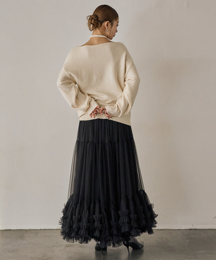 (eliuu)Stretch 2way Knit Top