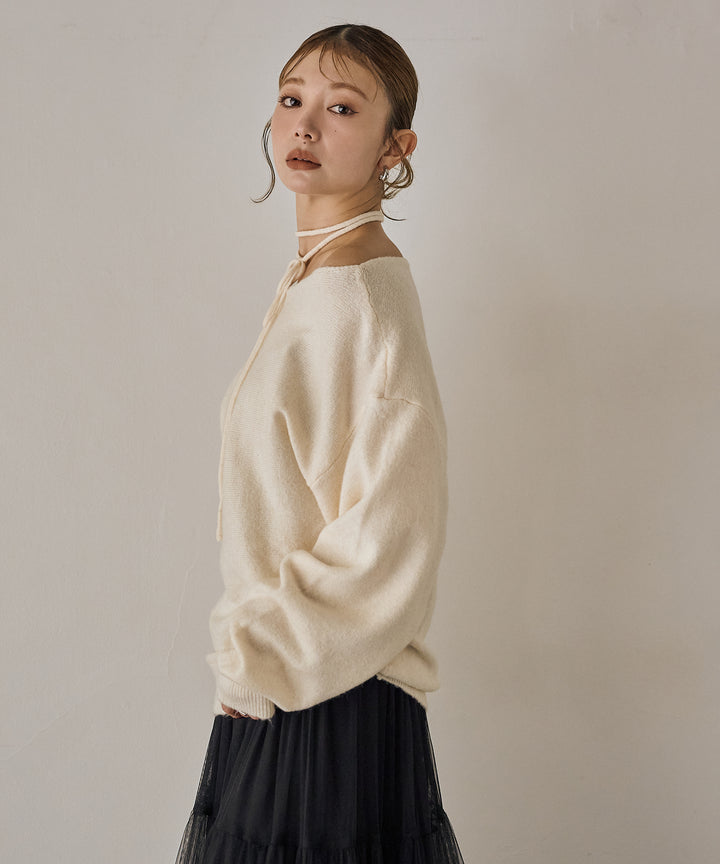 (eliuu)Stretch 2way Knit Top