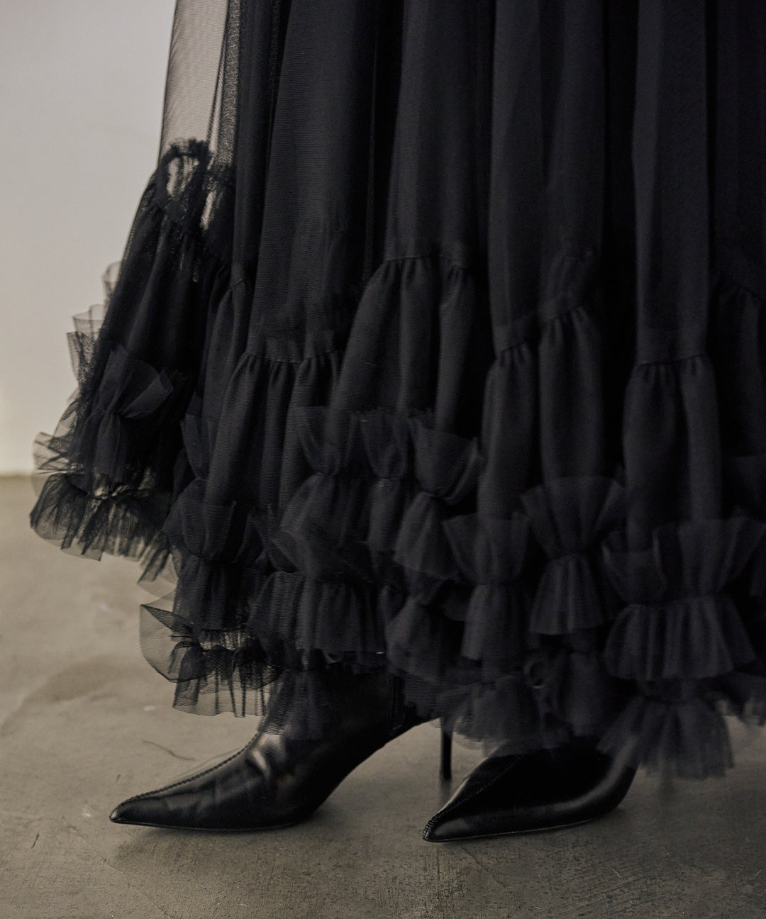 (eliuu)Lily Flower Tulle Skirt