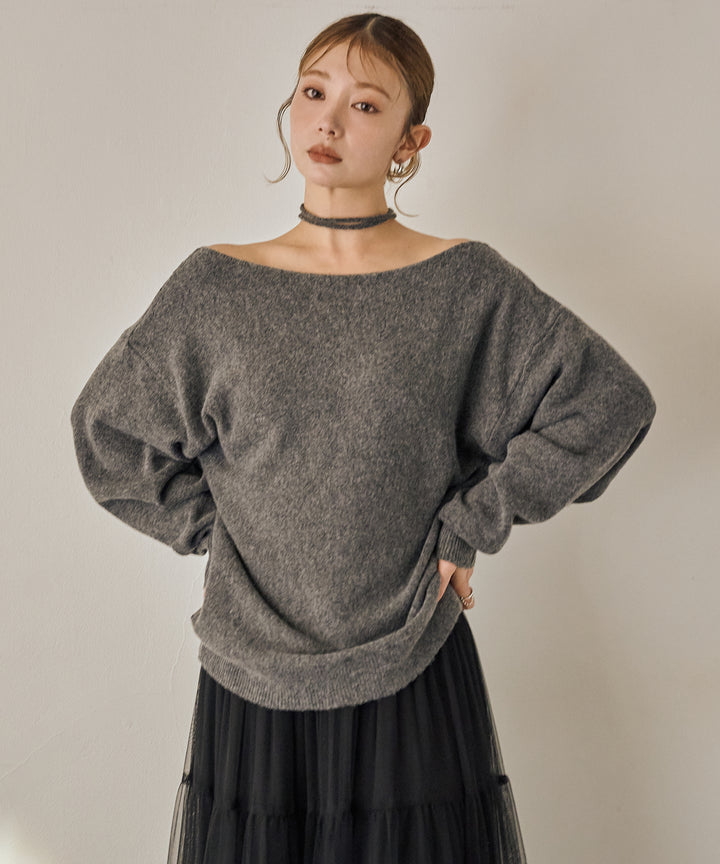 (eliuu)Stretch 2way Knit Top
