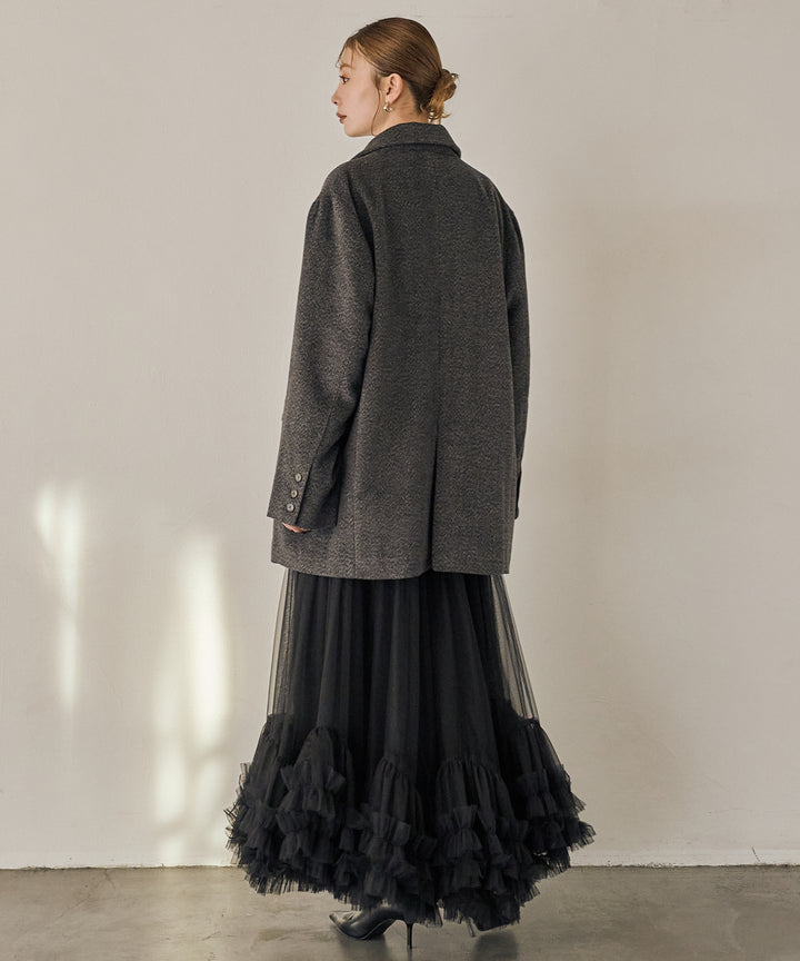 (eliuu)Heather Mix Over Jacket