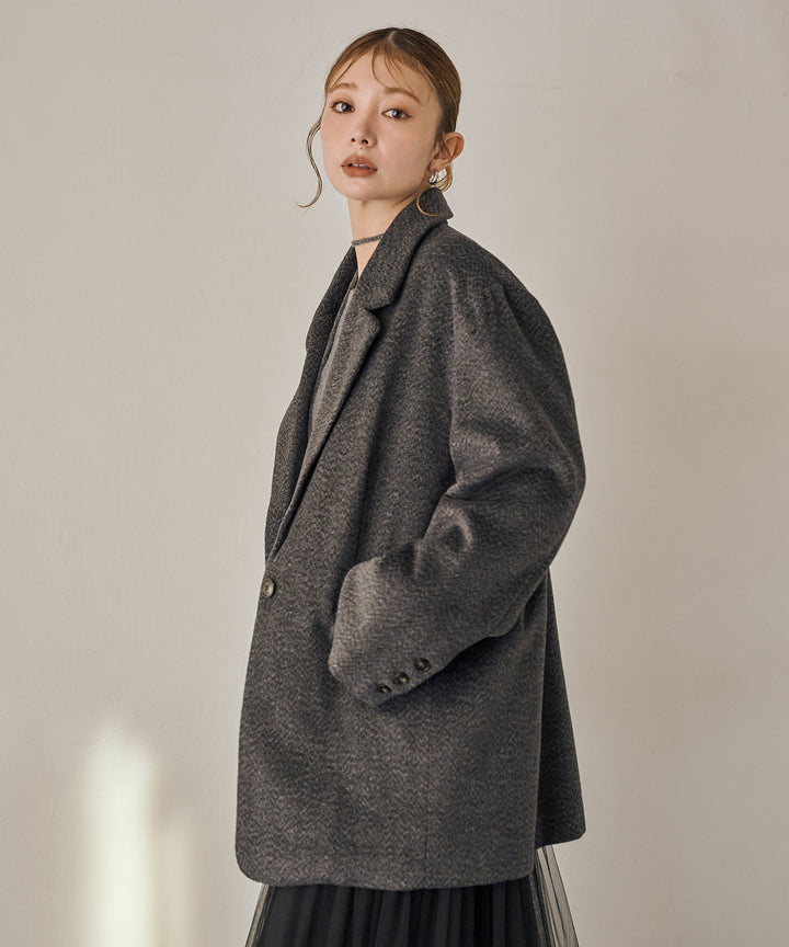 (eliuu)Heather Mix Over Jacket