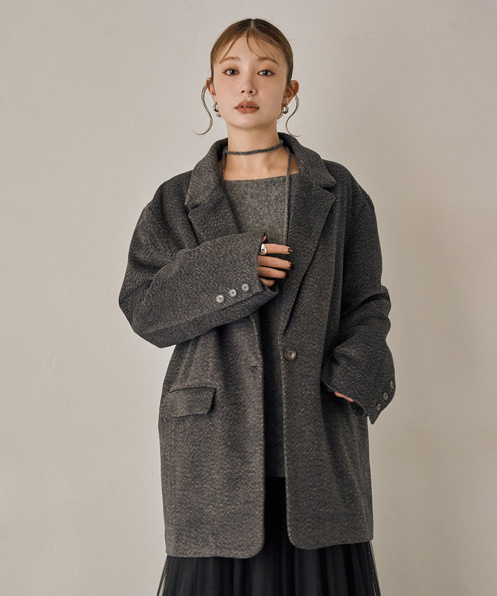 (eliuu)Heather Mix Over Jacket