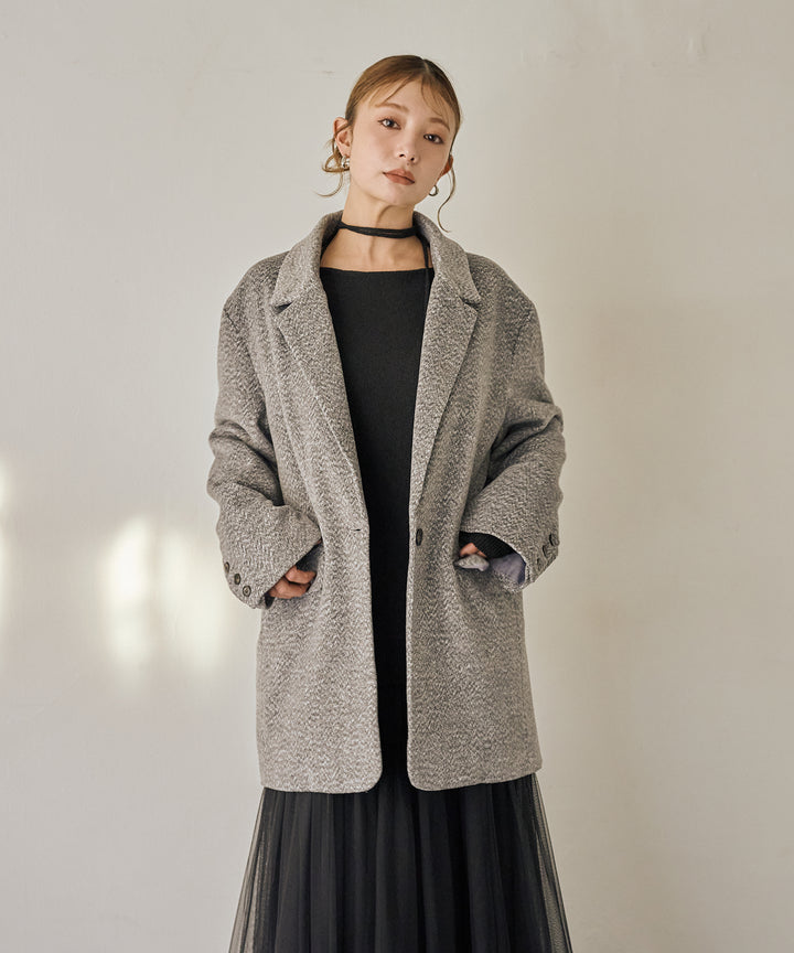 (eliuu)Heather Mix Over Jacket