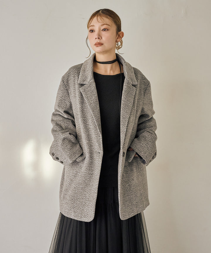 (eliuu)Heather Mix Over Jacket