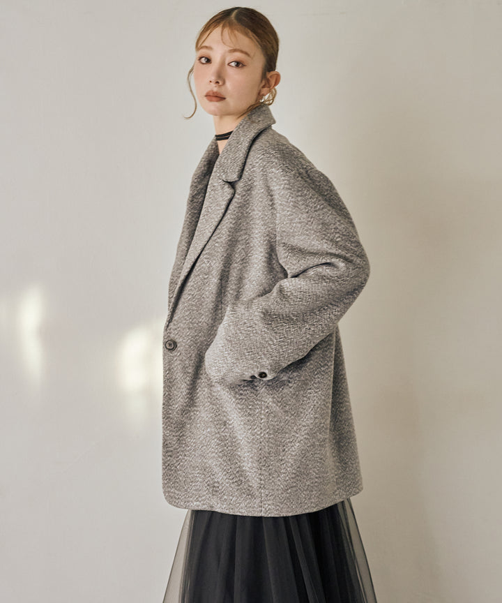 (eliuu)Heather Mix Over Jacket