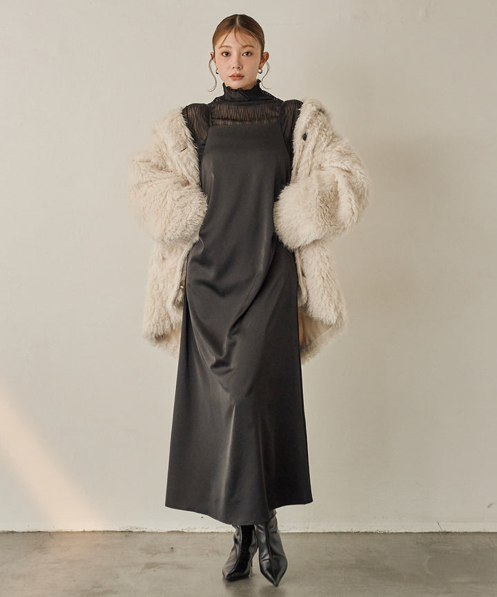 (eliuu)Tulle H/N Long Tee