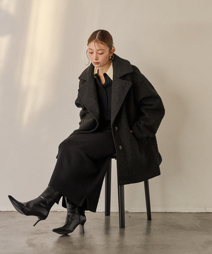 (eliuu)Polo Knit Accent Onepiece