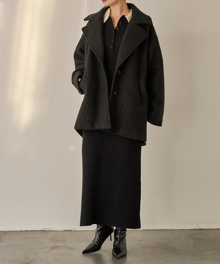 (eliuu)Polo Knit Accent Onepiece