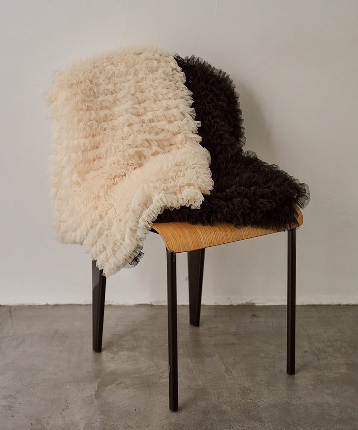 [SET]Boucle Wide Knit Tunic+Verbena Pin Tulle Skirt