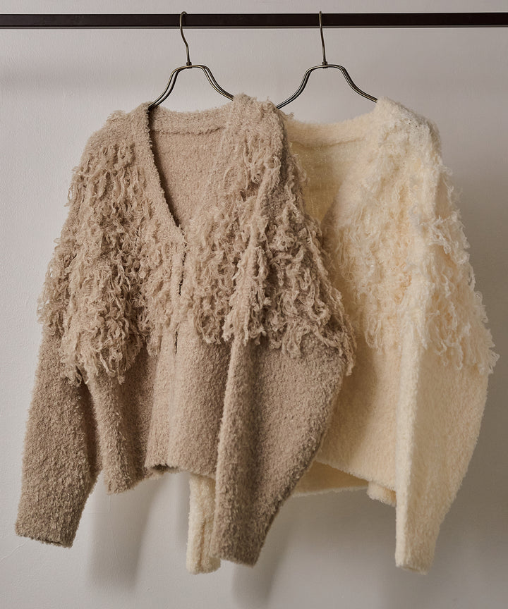 (eliuu)Teddy Loop C/D Knit