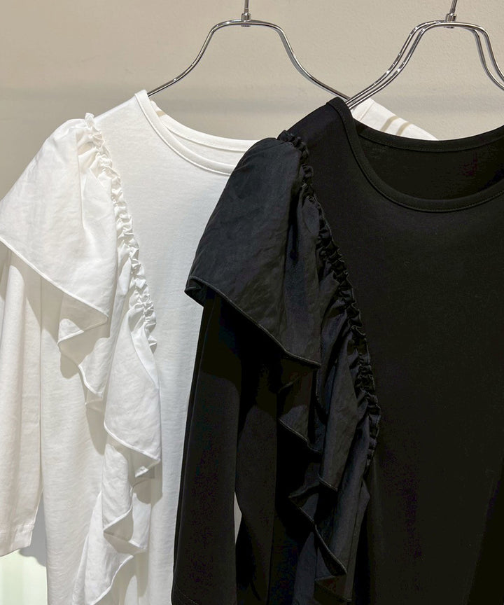 (eliuu)Asymmetry Frill Over Tee