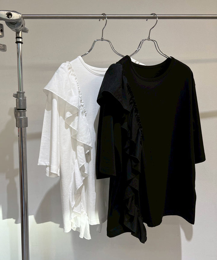 (eliuu)Asymmetry Frill Over Tee