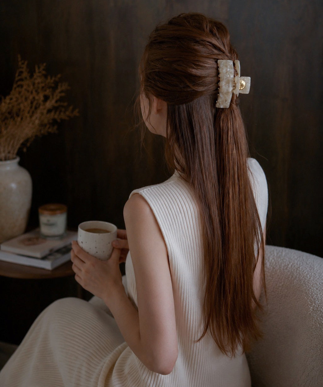 Marble Stone Hair Clip