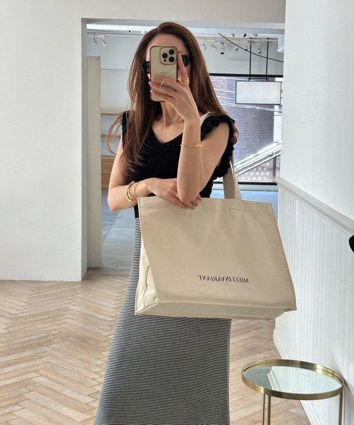 【NOVELTY ¥20,000over】SQUARE CANVAS BIG BAG