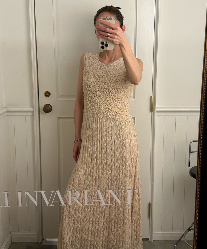 Shirring Lace Bustier Dress