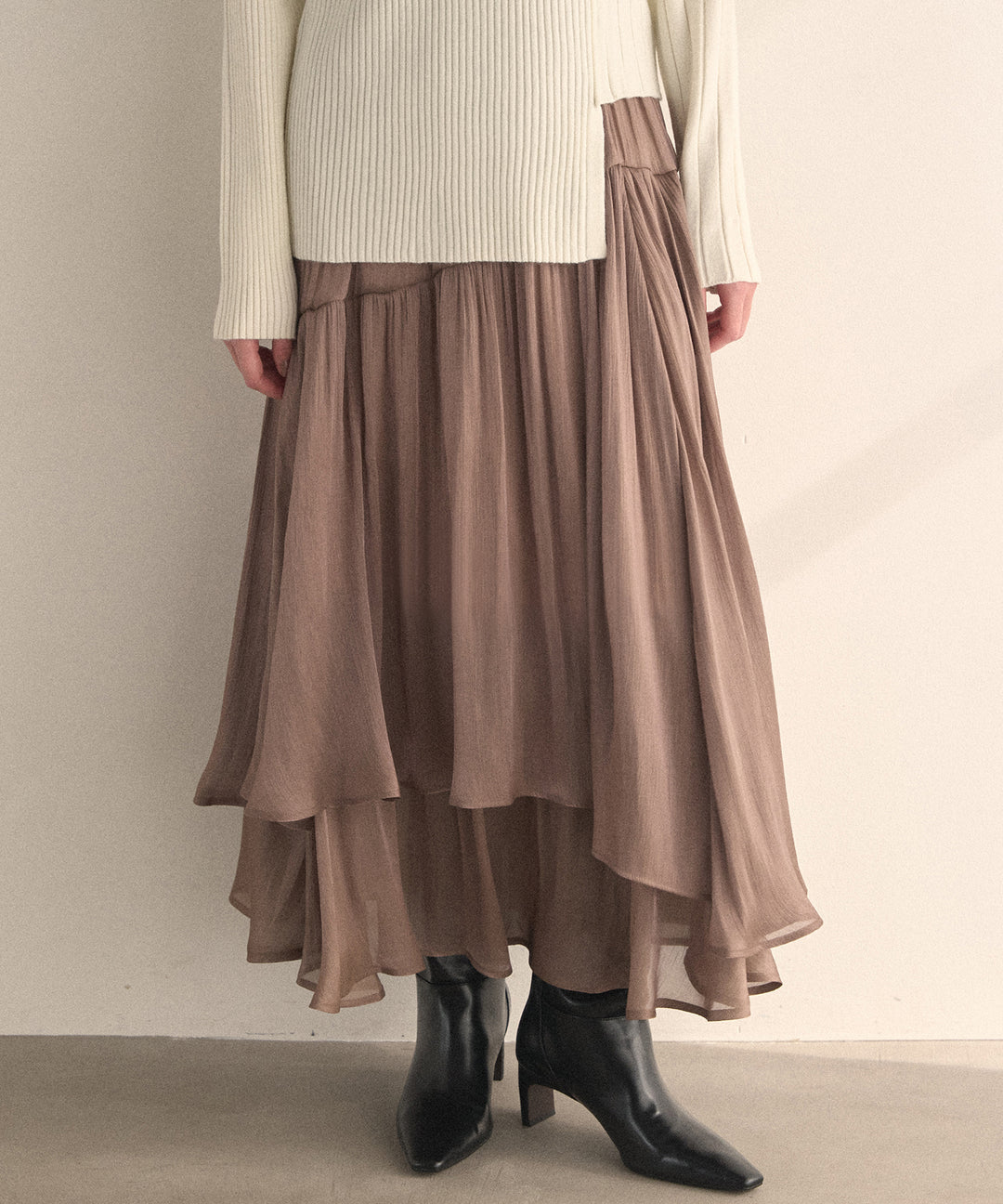 Aurora Tiered Sheen Skirt