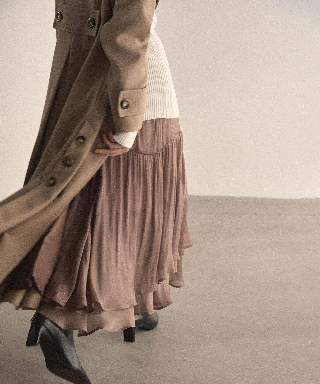 Aurora Tiered Sheen Skirt