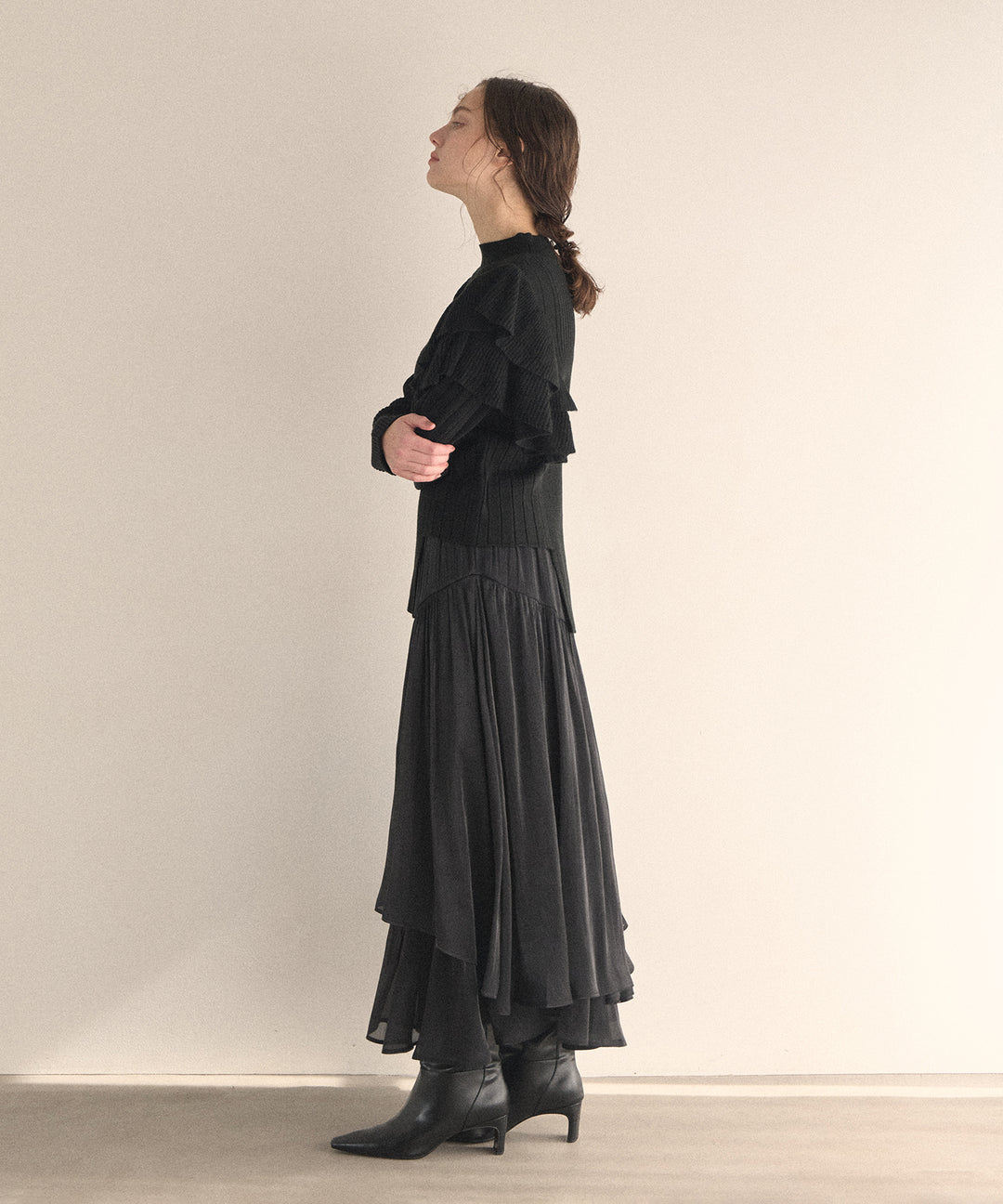 Aurora Tiered Sheen Skirt