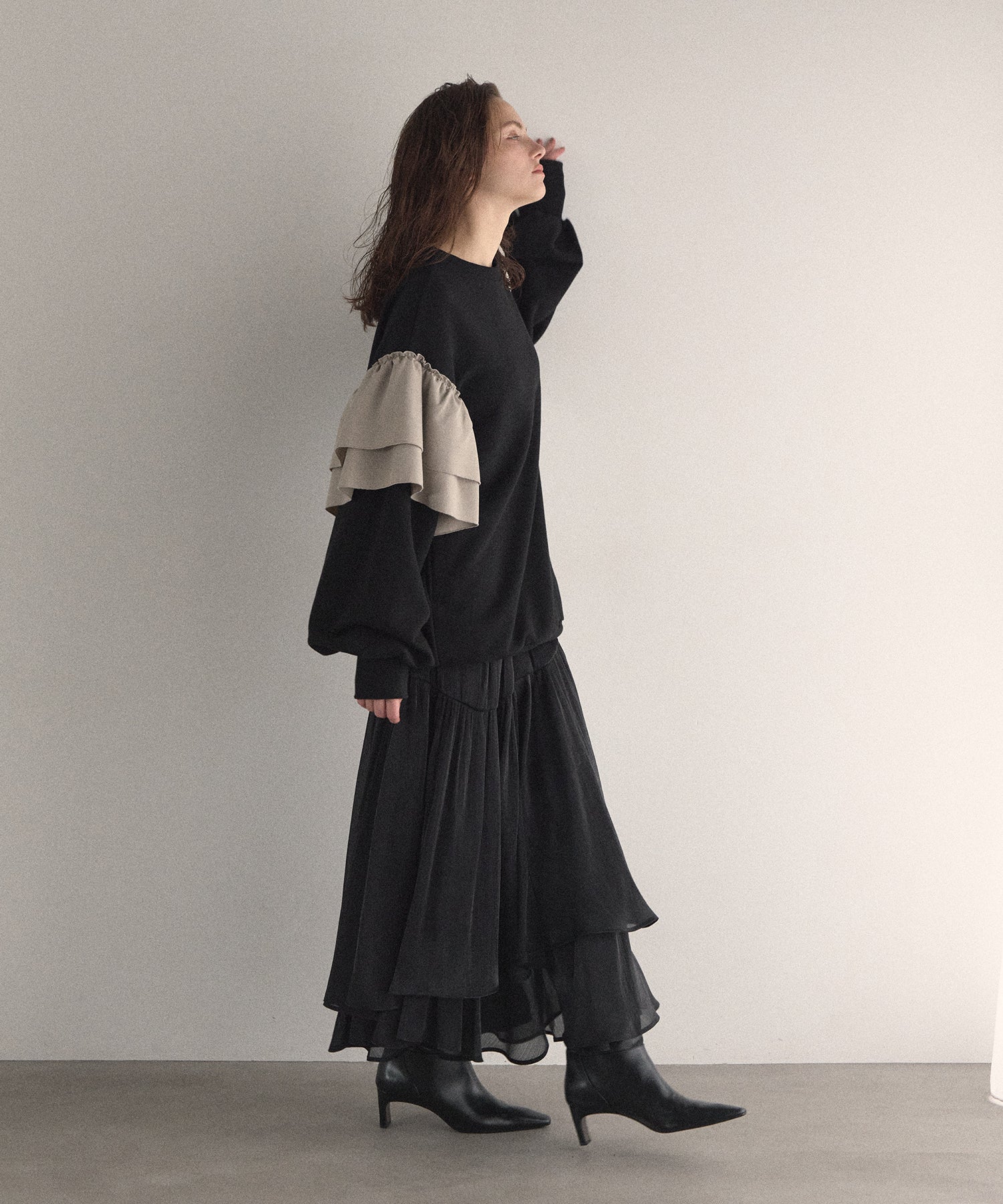 Aurora Tiered Sheen Skirt – MIELI INVARIANT