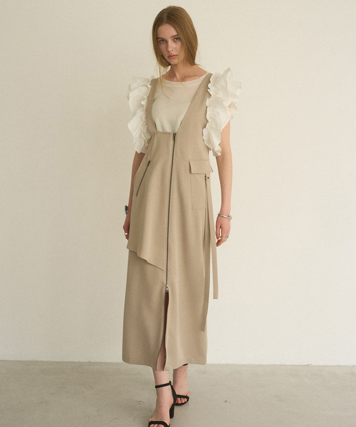 Zip Pencil Asymmetry Dress