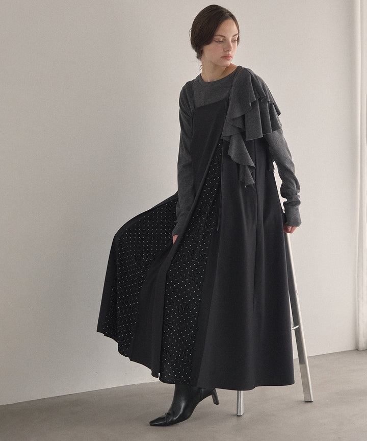 Asymmetry Ruffle Long Tee