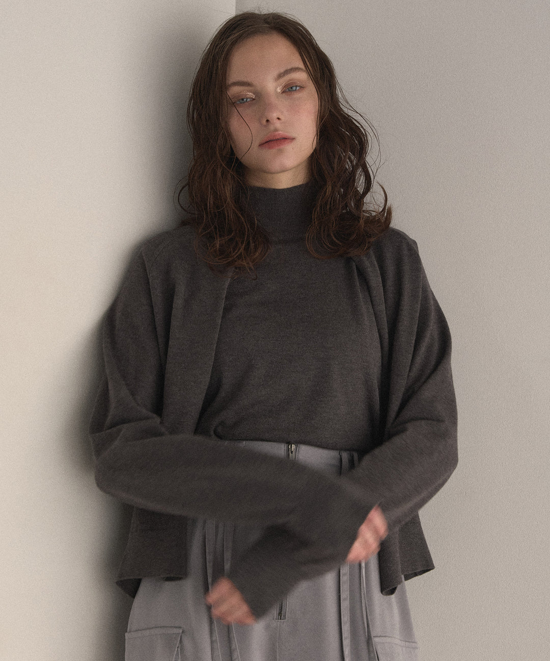 Layer Cape Ensemble Knit Tops