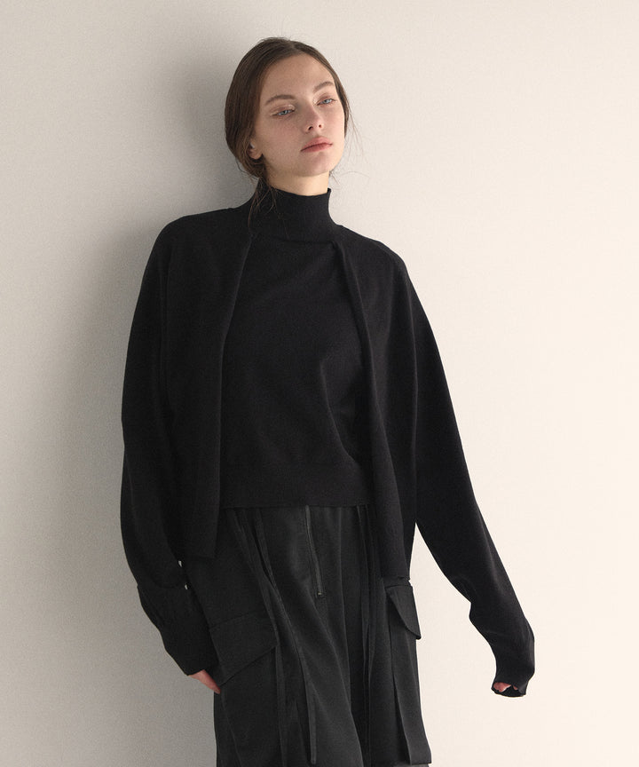 Layer Cape Ensemble Knit Tops