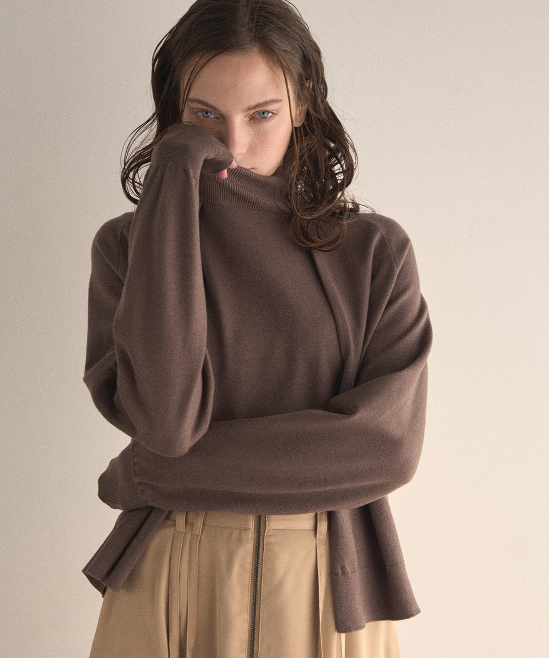 Layer Cape Ensemble Knit Tops