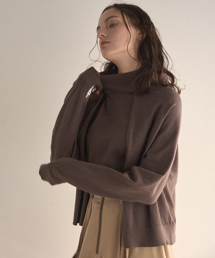 Layer Cape Ensemble Knit Tops