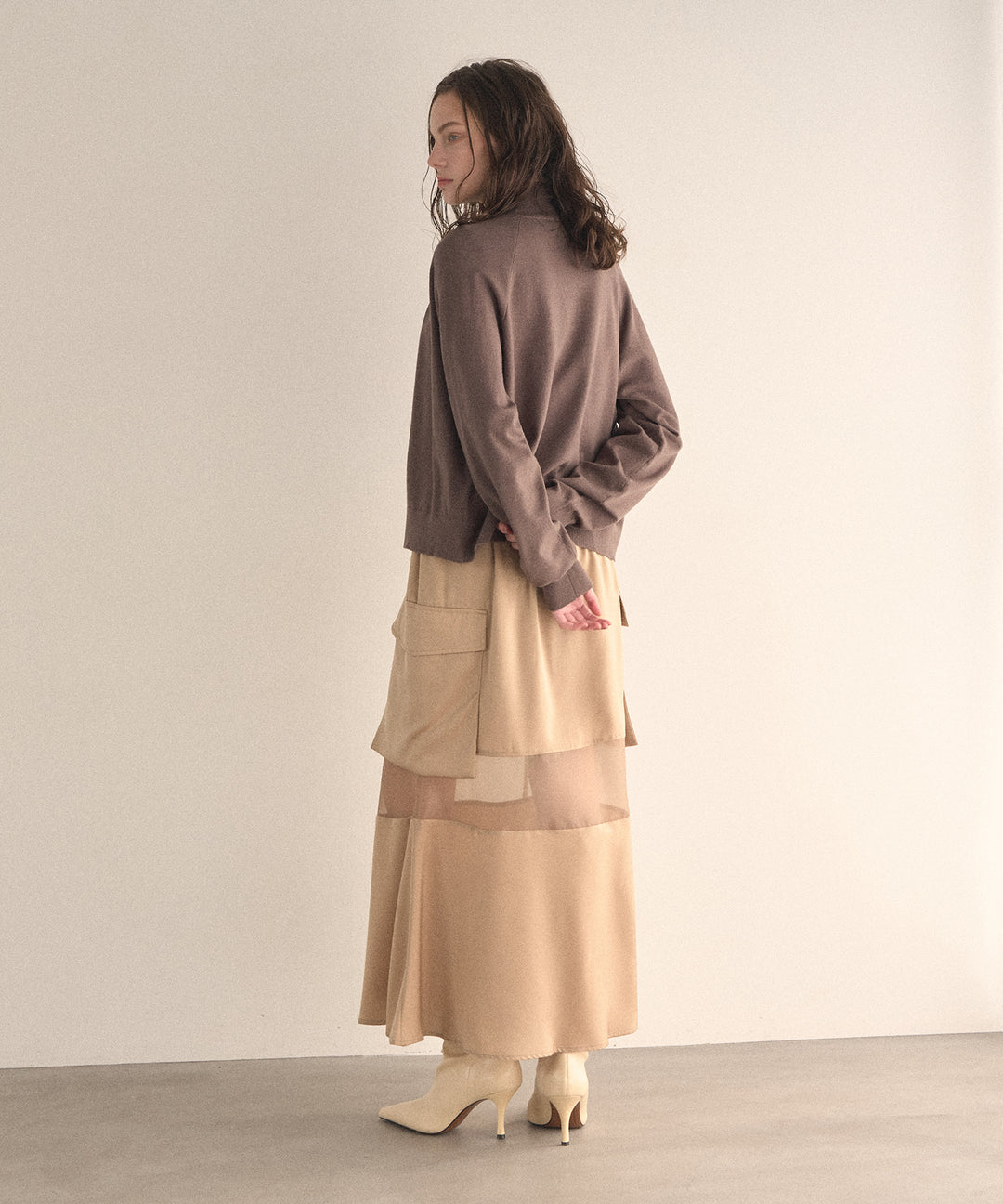 Layer Cape Ensemble Knit Tops