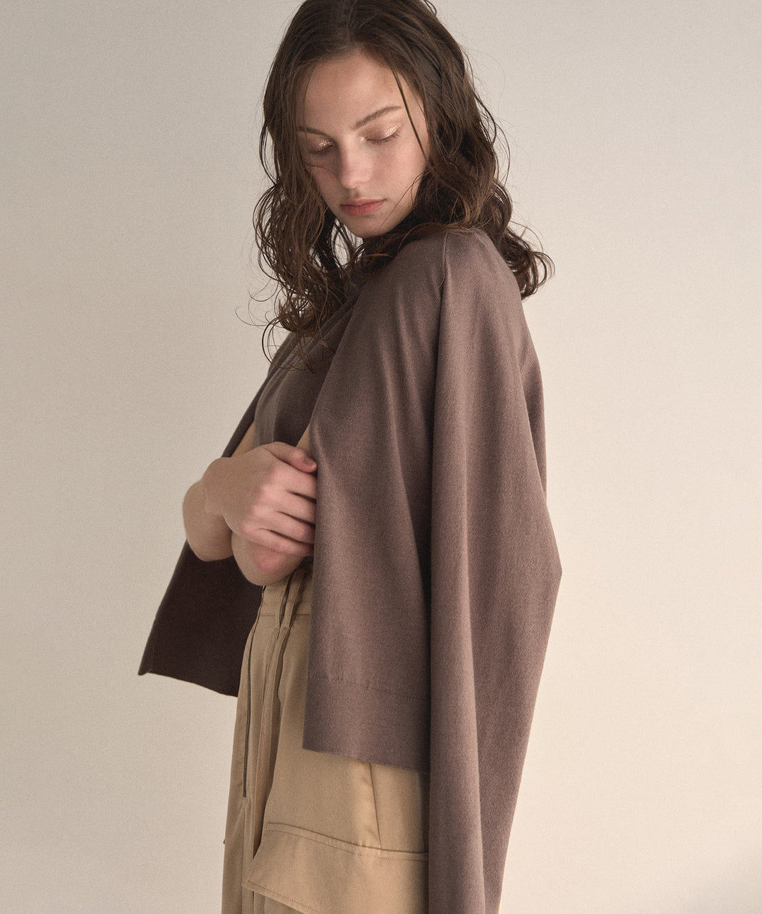 Layer Cape Ensemble Knit Tops