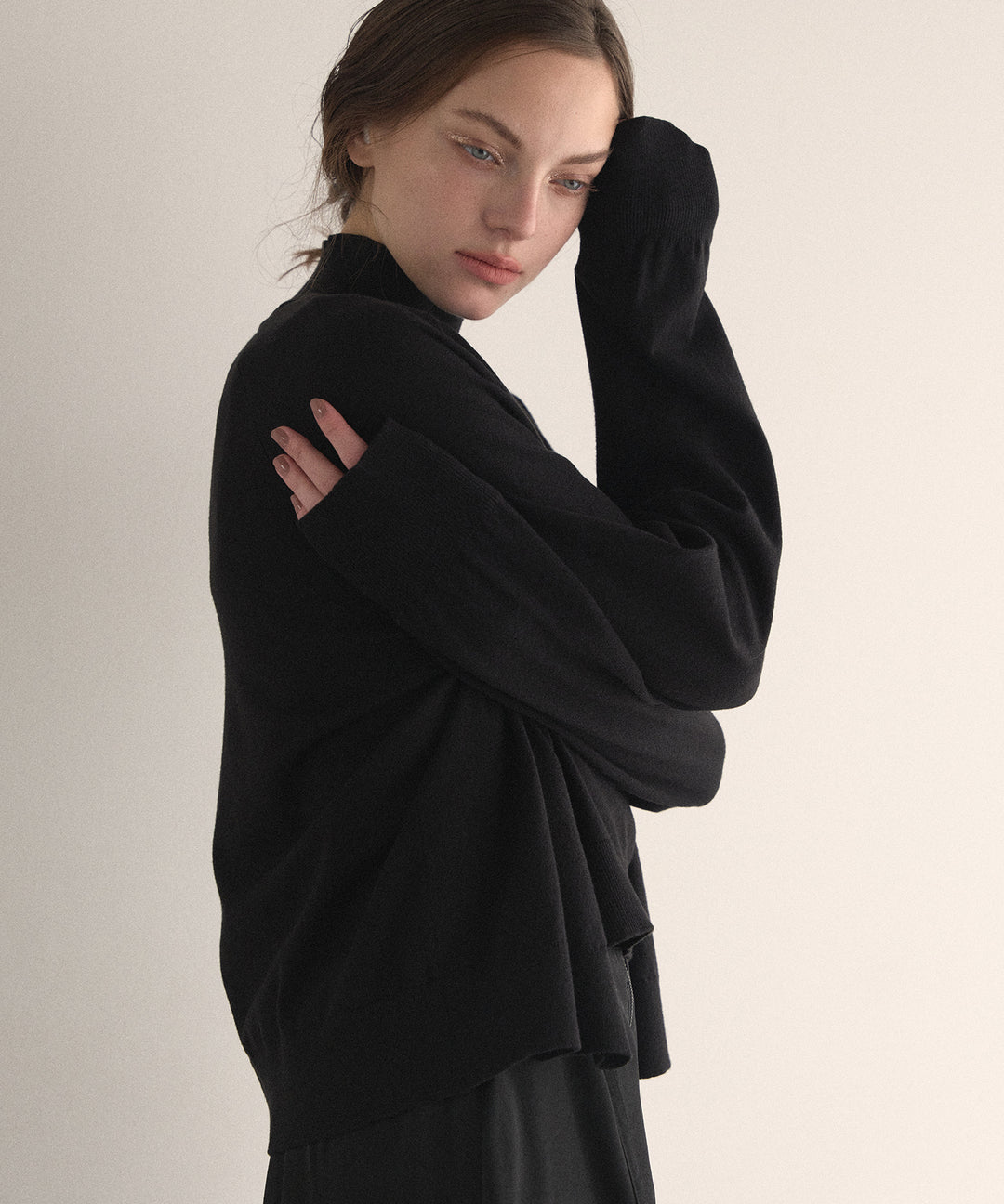 Layer Cape Ensemble Knit Tops