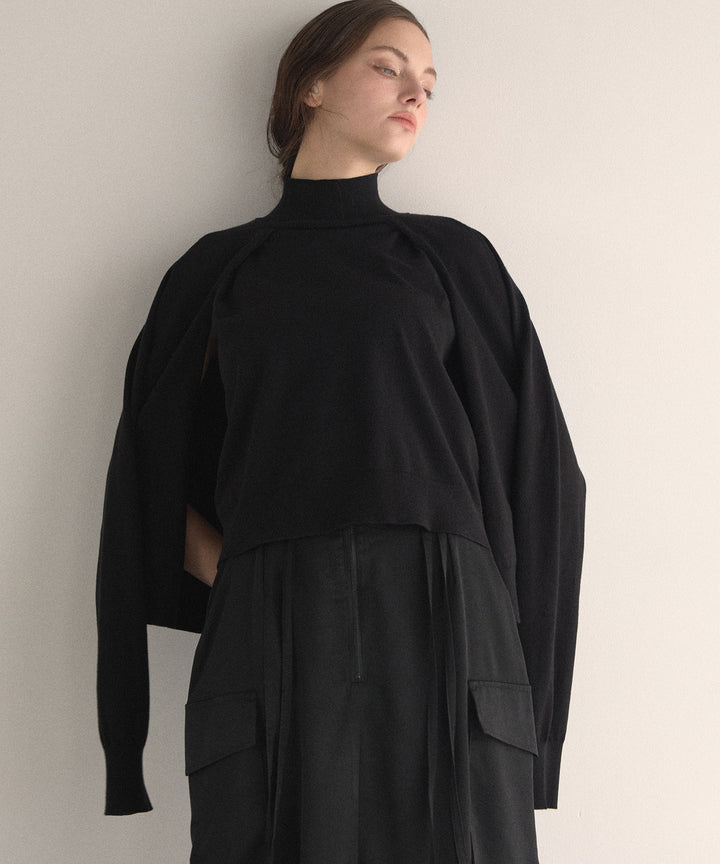 Layer Cape Ensemble Knit Tops