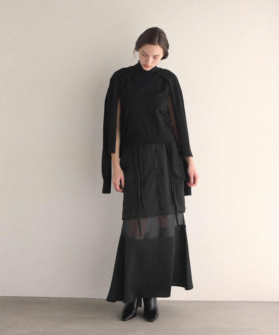 Layer Cape Ensemble Knit Tops