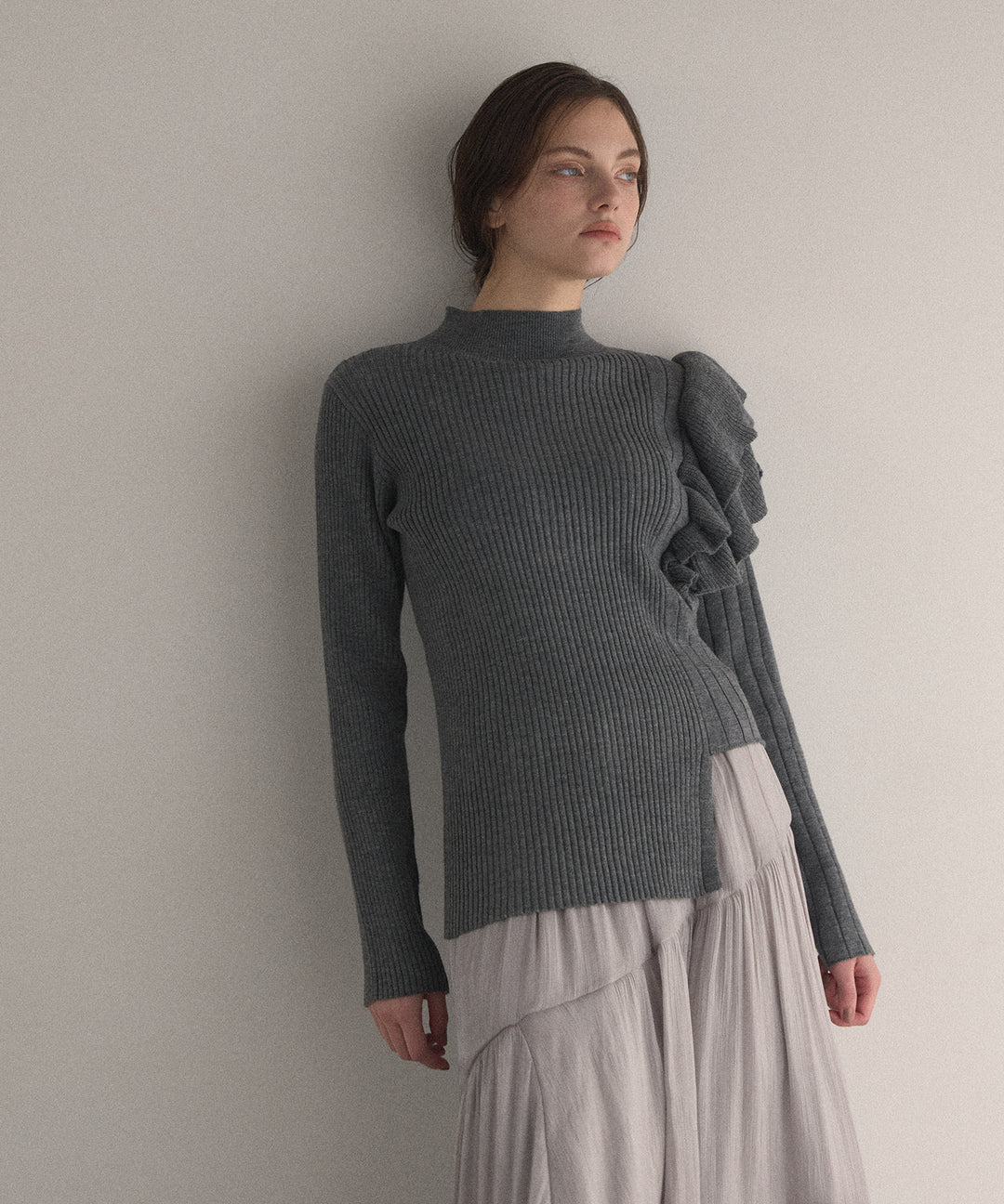 Milfull Frill Knit Tops