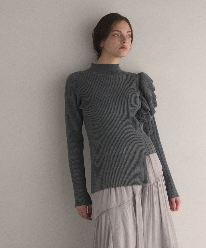 Milfull Frill Knit Tops