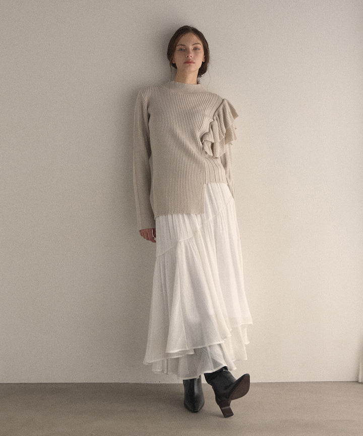 Milfull Frill Knit Tops