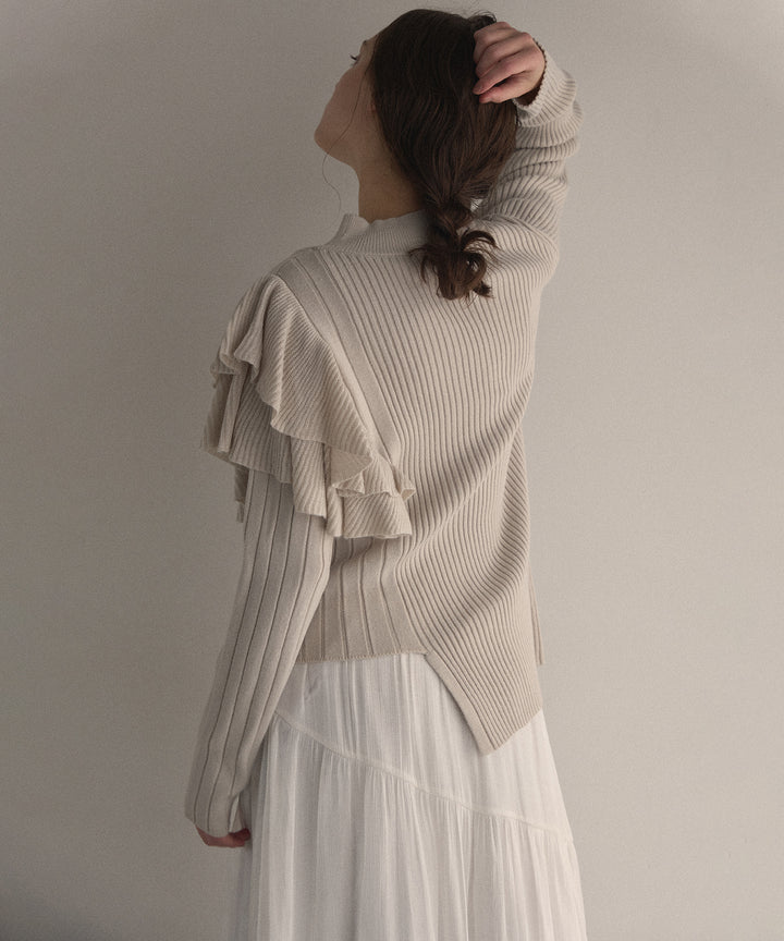 Milfull Frill Knit Tops