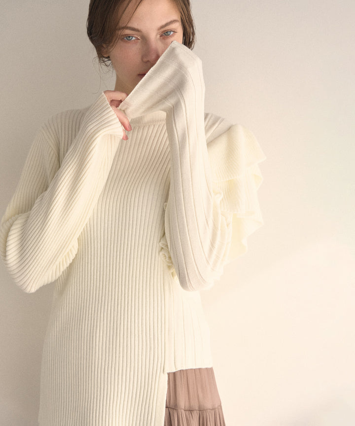 Milfull Frill Knit Tops