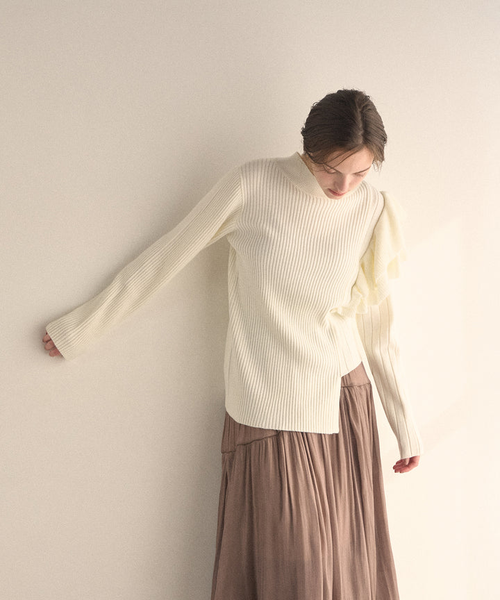 Milfull Frill Knit Tops