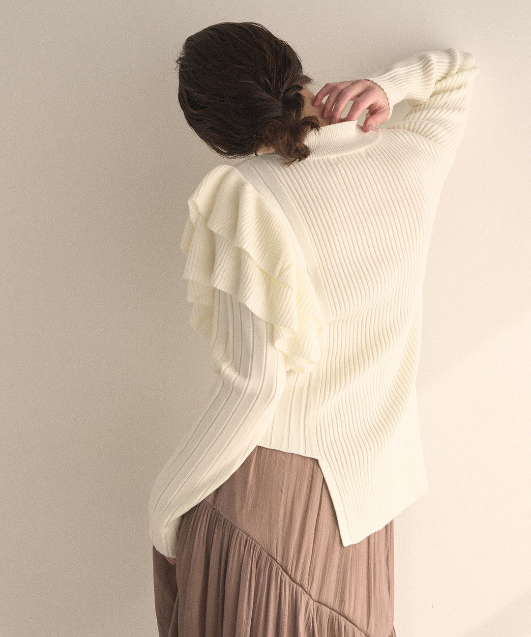 Milfull Frill Knit Tops