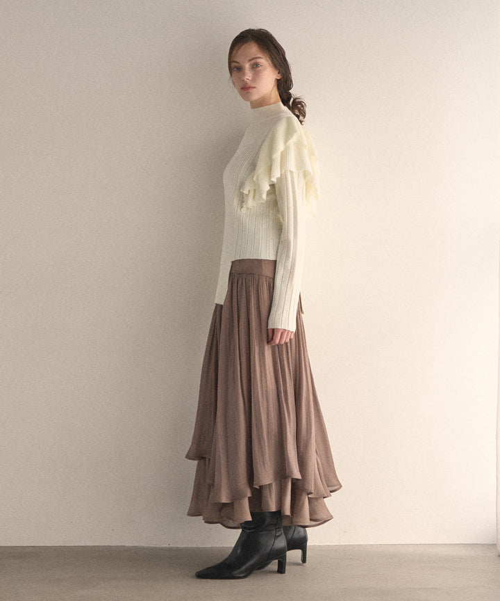 Milfull Frill Knit Tops