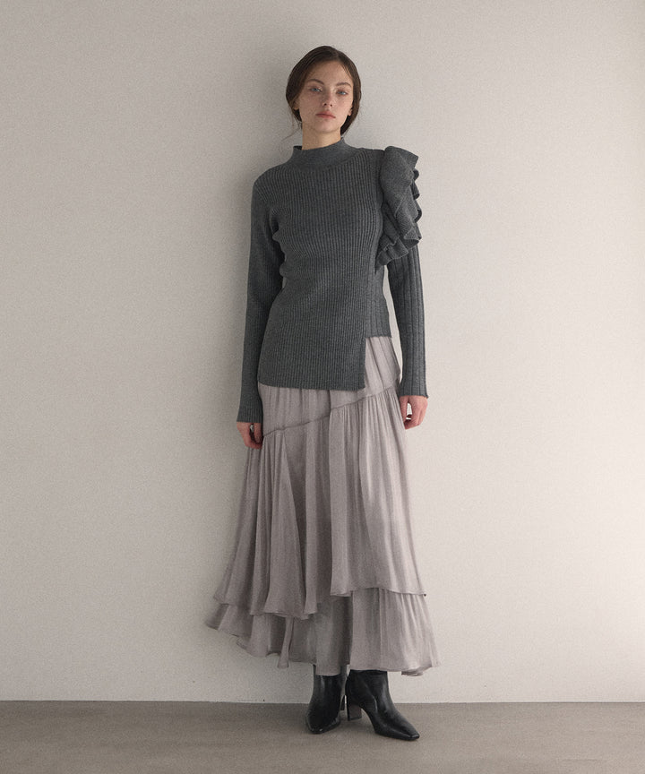 Milfull Frill Knit Tops